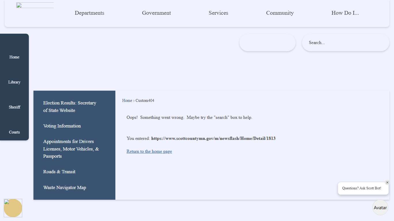Custom404 • Scott County, MN • CivicEngage